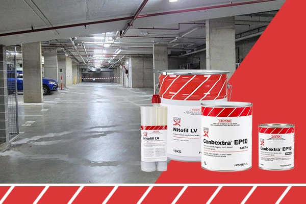 Tailored repair system for extensive car park concrete cracking