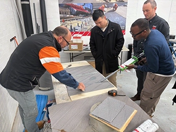 Craig overseeing customer training with Polyurea SCS and Proofex Engage