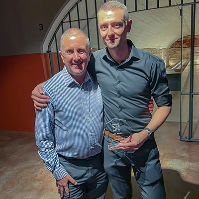 Aaron Cusack and Fosroc ANZ GM, Vin Brereton